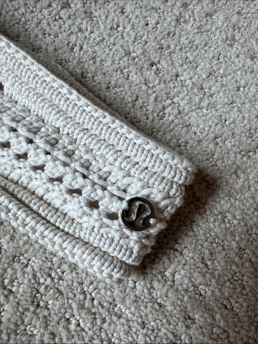 lululemon athletica Cream Crocheted Headband
